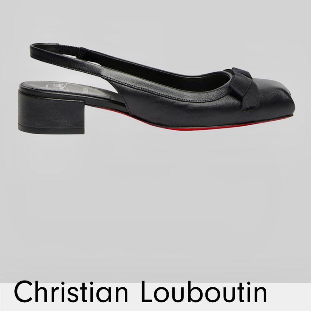Christian Louboutin Black Slingback Shoes